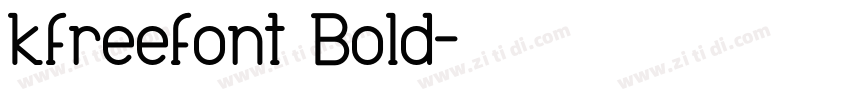 kfreefont Bold字体转换